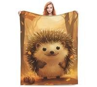 Turamurra Cute Hedgehog Blanket Gifts for Women Girls Kids Soft Warm Lightweight Cozy Cartoon Animal Throw Blankets for Bed Sofa Living Room Couch Home Decor 50"x60"