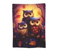 Turamurra Cute Owl Blanket Gifts for Adults Kids Women Soft Warm Lightweight Cozy Animal Owl Throw Blankets for Sofa Couch Bed Room Decor 80x60in