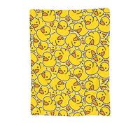 Turamurra Cute Rubber Duck Throw Blanket, Super Soft, Warm, for All Seasons, Yellow Cartoon Ducks, Birthday, Valentine's Day, Decorative Fleece Blankets for Bedding, Chair, Car, Sofa, Couch,