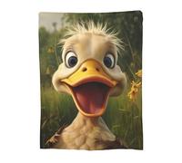 Turamurra Funny Duck Throw Blanket Super Soft Warm Animal Ducks Birthday Valentines Decorative Fleece Blankets for Bedding Car Sofa Couch Home All Season 50"X60"