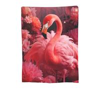 Turamurra Pink Flamingo Blanket - Animal Fleece Throw for Valentines Gifts, Women, Girls - Soft Warm Plush Flannel Blanket for Adults, Kids - Flamingo Decor - 50"X60"