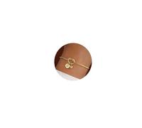 Turandoss 14K Gold Initial Bracelets for Womens Girls - Dainty Forever Love Initial D Knot Cuff Bracelets for Women November Citrine Created Birthstone Thanksgiving Jewellery Gifts for Her
