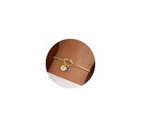 Turandoss 14K Gold Initial Bracelets for Womens Girls - Dainty Forever Love Initial E Knot Cuff Bracelets for Women December Tanzanite Created Birthstone Christmas Jewellery Gifts for Her
