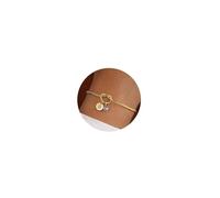 Turandoss 14K Gold Plated Initial Bracelets for Womens Grils - Trendy Initial M Knot Cuff Bangle June Alexandrite Created Birthstone Bracelets Jewellery Summer Gifts for Best Friend