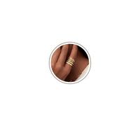 Turandoss 14K Gold Plated Stacking Rings Set, 5Pcs Stackable Gold Rings for Women Thin Stacking Band Ring Cubic Zirconia Trendy Knuckle Thumb Finger Ring Set Jewellery Gift for Women Teen Girls Size 8
