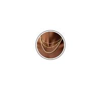 Turandoss 3Pcs Layered Gold Necklaces for Women 14K Gold Plated Dainty Stackable Chain Necklace Set Adjustable Paperclip Cuban Rope Twist Necklaces Jewellery Gift