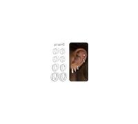 Turandoss 5 Pairs Trendy Silver Hoops Earrings for Women, Hypoallergenic Huggie Hoop Earrings Set Small Huggie Helix Hoop Flat Back Stud Earring Cartilage Earring Stack Jewellery Set