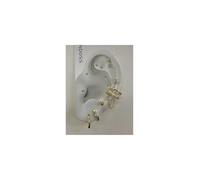 Turandoss 6 Pairs Silver Stud Hoops Earrings Set for Women, Hypoallergenic 14K Gold Plated Flat Back Earrings Small Huggie Earring Tassel Ear Cuff Chain Earring Stack Helix Tragus Piercing Jewellery