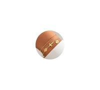 Turandoss Cross Initial Bracelets for Womens - 14K Gold Plated Cross Initial Letter Bracelet E, Jewellery Gifts for Women Ladies Girls Birthday Confirmation Christian Religious Gifts