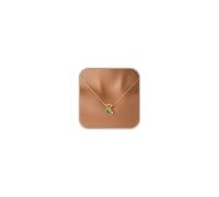 Turandoss Emerald Necklace for Women - 14K Gold Plated S Initial Necklace Dainty May Birthstone Pendant Necklaces Personalized Birthday Gifts for Women Girls Girlfriend Mum Jewellery