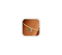 Turandoss Gold Initial Bracelets for Womens Girls Beaded Bracelet May Emerald Birthstone Bracelet with Initial J Birthday Mother's Day Gifts for Women Girls Girlfriend Mum Jewellery