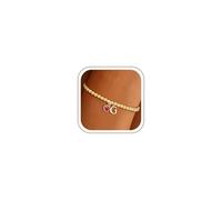 Turandoss July Birthstone Initial Bracelets for Womens Gold Ruby Bracelet