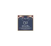 Turandoss Mum Necklace Gifts for Mum Jewellery Mummy Birthday Gifts, Mom Necklace Present for Mother's Day Christmas, 14K White Gold Plated