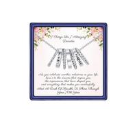 Turandoss Silver Necklaces for Women, Birthday Gifts for Women | 30th 40th 50th 60th 70th Birthday Gifts for Women, 3 4 5 6 7 Decade Circles Necklaces, Female Birthday Gifts for Mum Wife