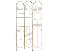Beliani 3 Panel Room Divider TURANIA Gold 100 cm 170 cm, Gold