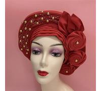Turban Head Wrap African Wedding Headband For Women, Self Made Nigerian Gel, Gel Hele Turban Ebi, Wedding Headband 7L051901 African Turban Hats(Same as picture-09)