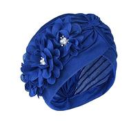 Turbans for Women African Turban Head Wrap Soft Turban Head Wrap Pre-tied Bonnet Head Scarves Flower Knot Beanie Cap Headwrap Headwear Pleated Beanie Cap Hair Loss Hat Slouchy Skull Cap for Ladies