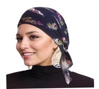 Turbans for Women, Soft & Comfortable Printing Pre Tied Chemo Headwear, Elastic Head Scarf, Free Size Bandanas for Women Cancer Patients Ladies Supplies