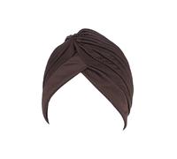 Turbans for Women Soft Turban Head Wrap Headwear Pleated Beanie Cap Hair Loss Hat (Chocolate)