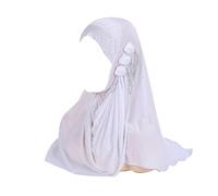 Turbans for Women Women's Chain Pleated Hat Scarf Head Wrap Hooded Scarf Wrap Turban Headwear(White)