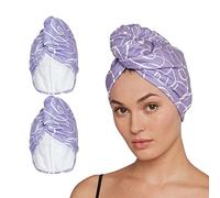 Turbie Twist Microfiber Hair Towel 2 Pack - (Purple Signature)