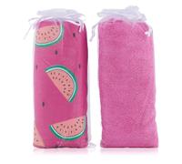 Turbie Twist Set of 2 Microfibre Hair Towels WATERMELON