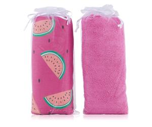 Turbie Twist Set of 2 Microfibre Hair Towels WATERMELON