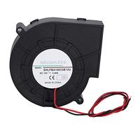 Turbine Blower, Double Ball Bearing Air Mover Cooling Ventilation Dc12v 2.4A Engineering Plastic 3.8X3.8X1.3 Inch Size 100000 Hours Endurance for Indoor Outdoor Industrial Use