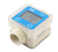 Turbine Digital Diesel Oil Fuel Flow Meter Gauge 1 BSPP for Chemicals Liquid Water with Large LCD Display Modular Design Fully Functional Easy Operation Petroleum Medicine Transportation Food Industry