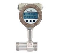 Turbine Flow Meter Stainless Steel Digital Display 4-20mA RS485 Pulse Water Diesel Methanol Fuel Inline Flange Thread(DN10-Thread,Pulse)