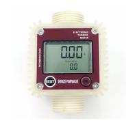 Turbine Flow Meter Waterproof K24 Electronic Turbine Flow Sensor For, Kerosene, Gasoline, Water, Light Oil Versatile Unit Options(C)