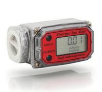 Turbine Flowing Meter, 1 NPT Mini Digital Turbine Flowmeter Digital Peak Flowing Meter disel Fuel Flowing Meter 10-200L with Instant and Total Flowing Display (Red LLW-25)