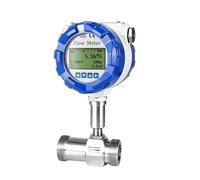 Turbine Flowmeter 4-20mA Signal RS485 Communication Metal Waterproof Port Male Thread Low Flow Meter Precise Readings(DN15)