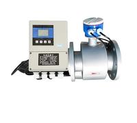 Turbine Flowmeter, Split Magnetic Flowmeter Remote Display 4-20mA RS485 PTFE Lining Milk Water Electromagnetic Flow Meter(DN25)