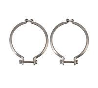 Turbine Outlet V Band Clamp | High Strength Metal Alloy for CT20 CT26 Turbocharger | Rebuild Clip for Bearing & Turbine Housing Flanges | 2 Pcs with Bolt & Nut