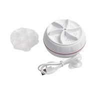 Turbine powered portable For washing machine and mini dishwasher for socks, underwear, and small dish cleaning, designed for space saving travel use