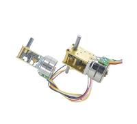 Turbine self-locking stepper electronic starter 15BY DC 5V Gear electronic starter with opened gear box reducer 2 Phrase 4 wires Single/double out shaft RUAJOGYNVM(Double shaft,RATIO 798_5V)