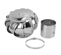 Turbine Vent Roof Mounted Attic Ventilator, 304 Stainless Steel Industrial Scientific Rotating Roofing Wind Cap Cover for Houses Factory Farm, Base Plate(100mm/3.9in)