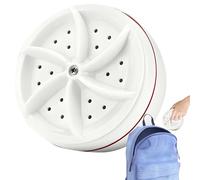 Turbine Washer - Compact Mini Washing Machine for Dorms and Apartments, Quiet Small Laundry Washer for Towels Socks Fruits, Compact Deep Cleaning Washers Home Travel Indoor Outdoor Use, White