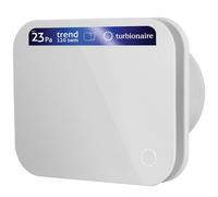 Turbionaire TREND 120 SWM Extractor Fan Bathroom Kitchen Wall / Ceiling Matte White Face Plate Diameter 120mm 120m3/h 23Pa Check Valve Silent 39dB IPX4