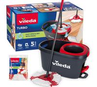Turbo 2in1 Spin Mop & Bucket Set with Foot Pedal and Extra Refill