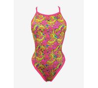 Turbo All Dragon thin strap Swimsuit pink yellow Women - M