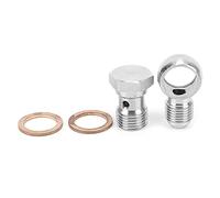 Turbo Banjo Bolt Kit Straight 16mm to 6AN, Compatible with Garrett TB03 T3 Turbo, Includes Banjo Fitting Bolt and Gaskets for IHI TD04L TD05H VF30 VF43