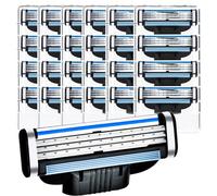 Turbo Blades 24 Pieces Refills for Men Razor Blades Professional Safety Razor Blades for Face Contour, Gift for Father and Boyfriends