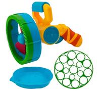 Turbo Bubble Maker Gun with Solution - Electric Bubble Blower for Kids with Filters - Bubble Blaster Toy for Garden Parties - Battery Operated - Bubble Machine Gun for Boys & Girls