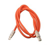 Turbo Charging Cable 120W Flexible Silicone USB C to USB Wire for Huawei for xiaomi - Bright Orange 2M(1M)