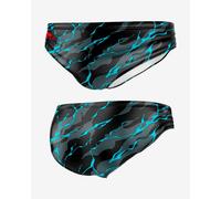 Turbo Delicate Dashes Water Polo Swimsuit black grey blue - L