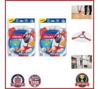 Turbo EasyWring Mop Replacement Head Set of 2 for All Hard Floors