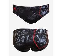 Turbo Gorilla Water Polo Trunks Black Red Grey - L