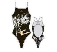Turbo Happy New Year Swimsuit Red,White XL Women